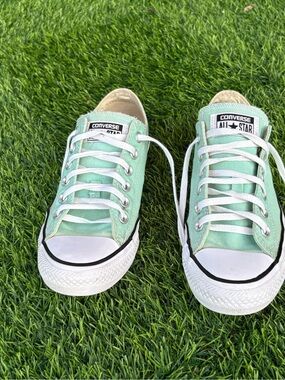 Converse Kids Mint Green All Star Low Top Sneakers men’s 5, women 7